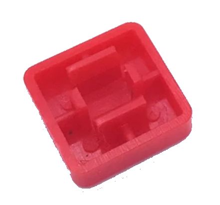 Cap voor 12x12 micro drukknop schakelaar vierkant rood 02